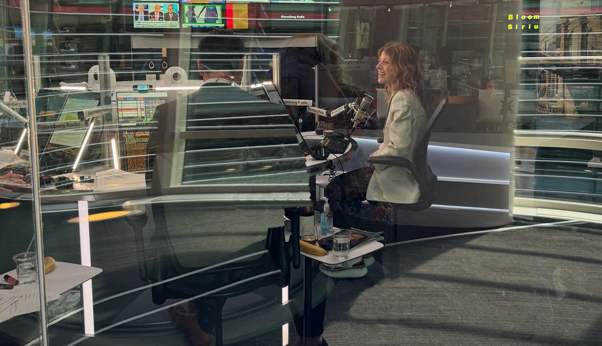 Rachel of Oceano Wines during a Bloomberg radio interview