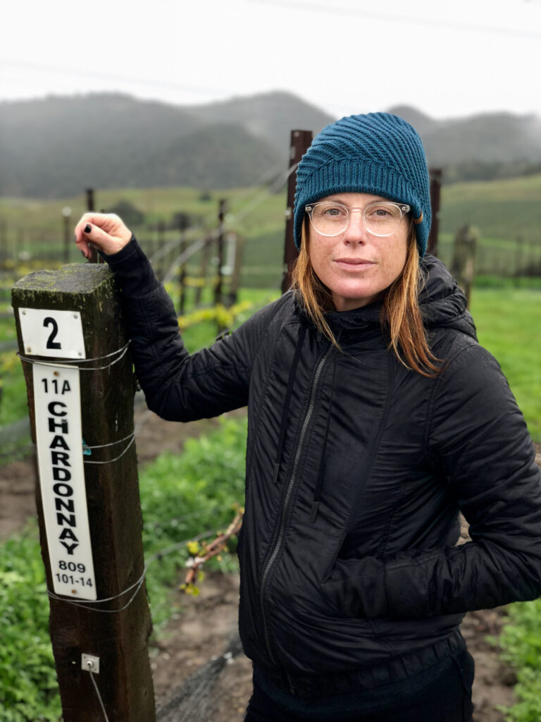 Rachel Martin in vineyard