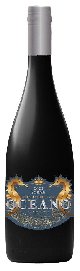 A bottle of Oceano Zero Chardonnay, which is the best non alcoholic wine on the market.  