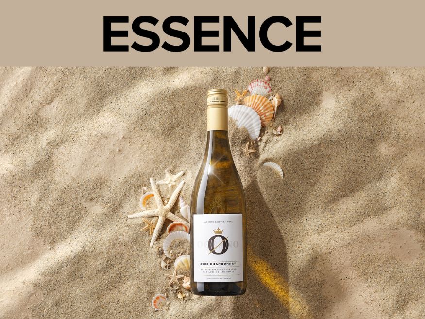 Essence magazine graphic with Oceano Wines Chardonnay