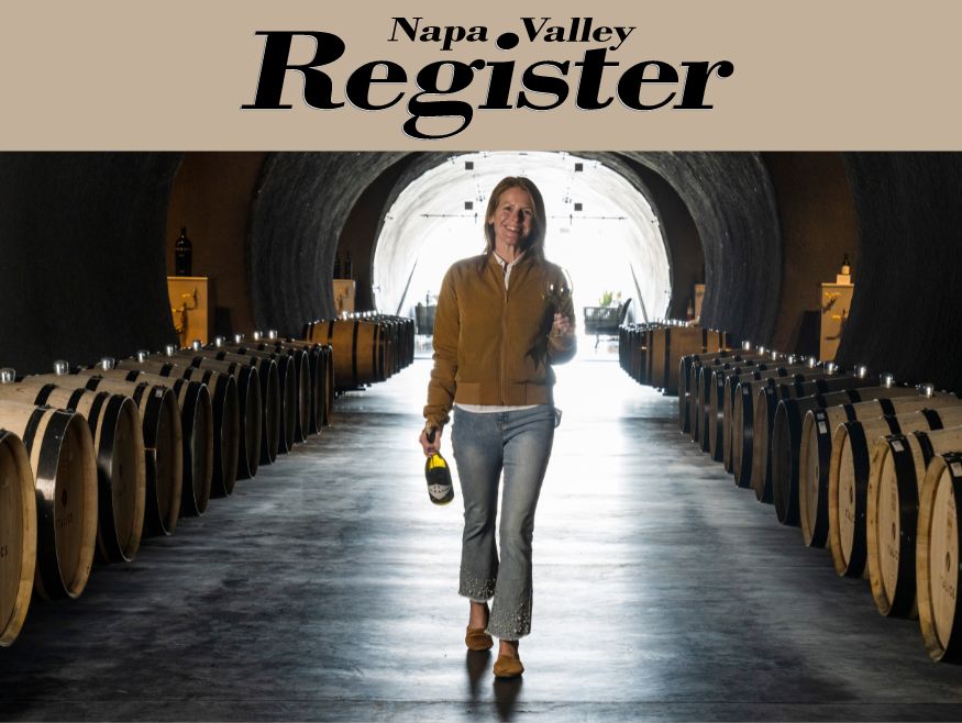 Napa Valley Register graphic with Rachel Martin from Oceano Wines