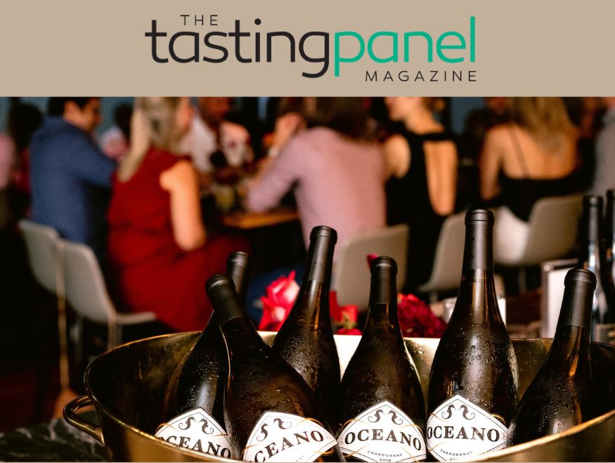 The Tasting Panel Magazine graphic of Oceano Wines Chardonnay in wine bucket